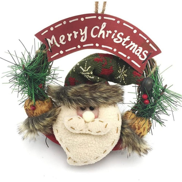 Favson Girlande »Weihnachtskranz Dekoration Türkranz, Weihnachtsmann Türkranz, Haustür Weihnachtskranz, verwendet für Tür, Fenster, Weihnachtsfeier…