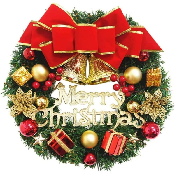 Favson Girlande »Weihnachtskranz Weihnachtsgirlande Deko 30cm Kreativ Weihnachten Türkranz Treppentür Weihnachten Kamine Treppen Türen Baum Garten…