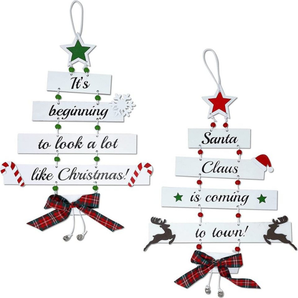 Favson Hängedekoration »Premium Wiederverwendbare Weihnachtsdeko – Weihnachtsdeko Sale – Holz Deko Weihnachten, Weihnachtsdeko Innen,…