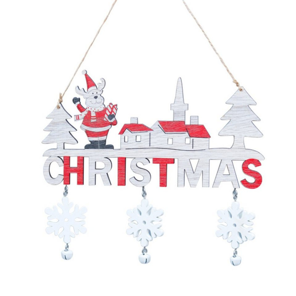 FeelGlad Dekoobjekt »Weihnachtsanhänger, Weihnachts-Elch-Türanhänger aus Holz, Weihnachtsbaumschmuck«