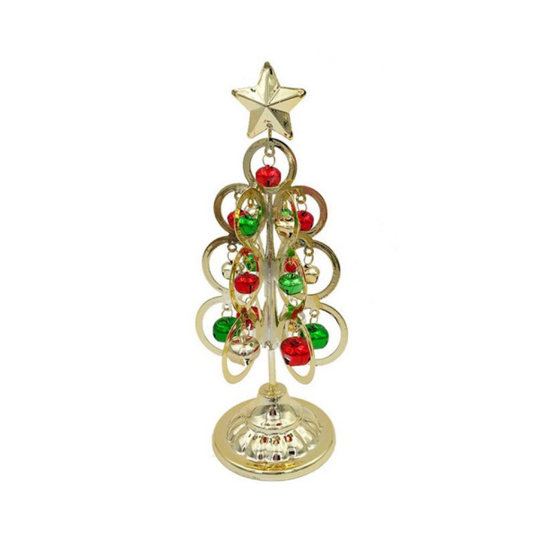 FeelGlad Künstlicher Weihnachtsbaum »Mini-Eisen-Weihnachtsbaum, goldener sechsseitiger Kreisbaum, festliche Dekoration«