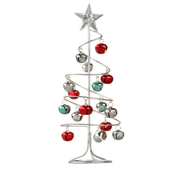 FeelGlad Künstlicher Weihnachtsbaum »Mini Eisen Weihnachtsbaum, Silber Spirale Bell Baum, Urlaub Dekoration«