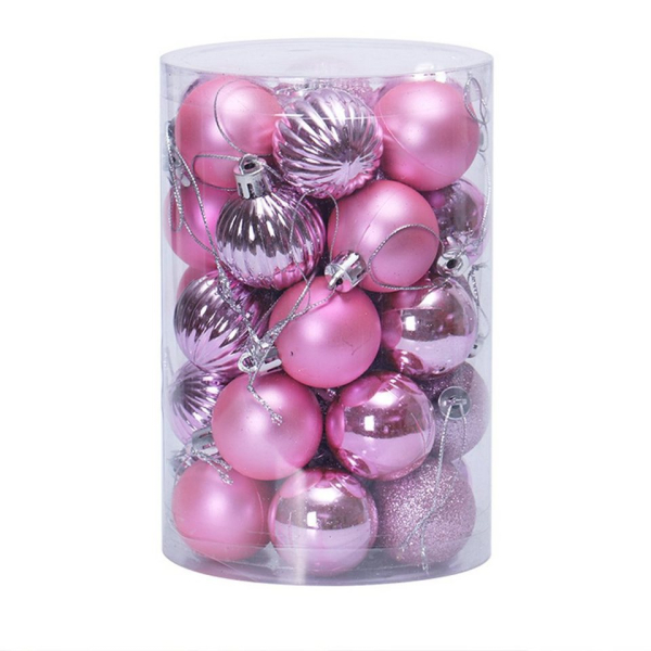 FeelGlad Weihnachtsbaumkugel »Kunststoff-Weihnachtsschmuck-Set, festliche Partydekorationen, Weihnachtsbaumanhänger, Durchmesser 4 cm«