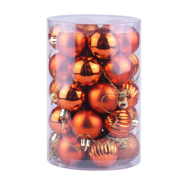 FeelGlad Weihnachtsbaumkugel »Kunststoff-Weihnachtsschmuck-Set, festliche Partydekorationen, Weihnachtsbaumanhänger, Durchmesser 4 cm«