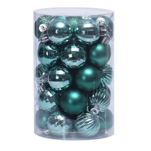 FeelGlad Weihnachtsbaumkugel »Kunststoff-Weihnachtsschmuck-Set, festliche Partydekorationen, Weihnachtsbaumanhänger, Durchmesser 4 cm«