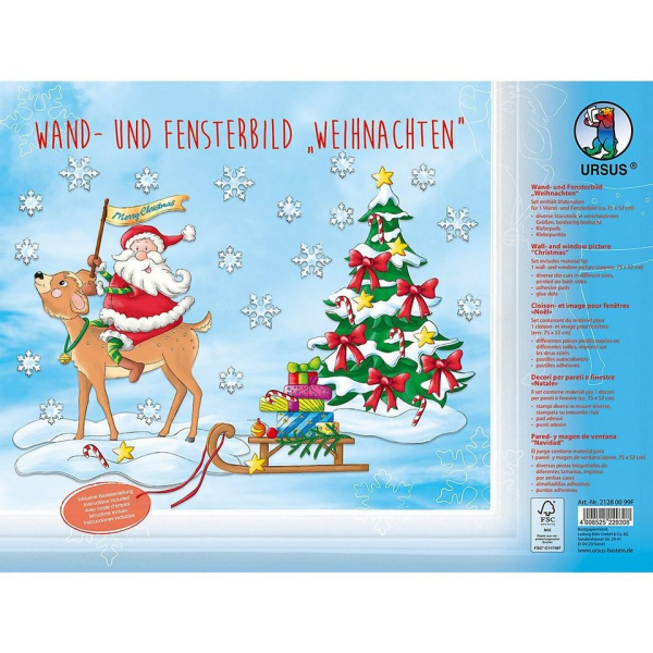 Fenstersticker »Wand- und Fensterbild Weihnachten«, URSUS