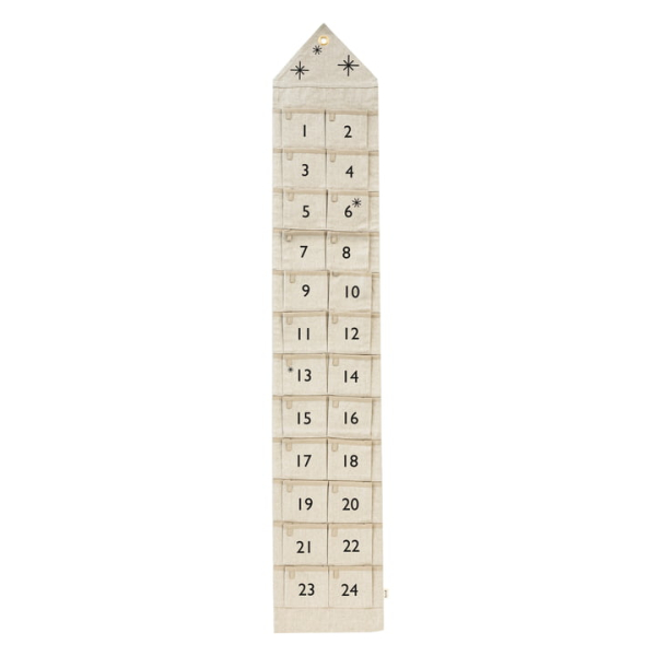 ferm Living – House Adventskalender, schmal / sand