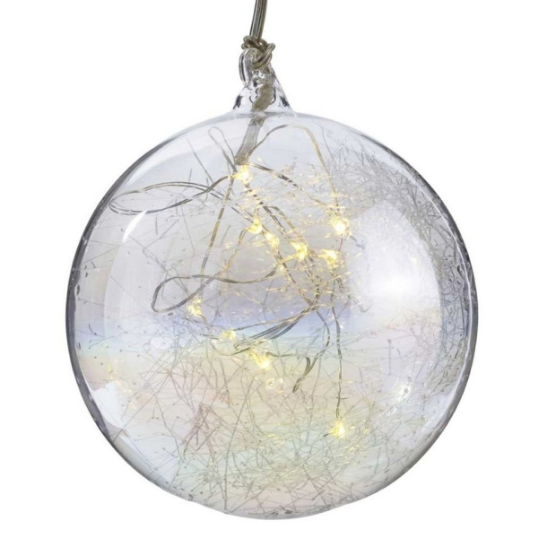 Florissima Weihnachtsbaumkugel »Kugel Seifenblasen mit LED Lichtern Batteriebetrieben Irisierend Regenbogen Weihnachtsschmuck Weihnachtsdeko Hänger…