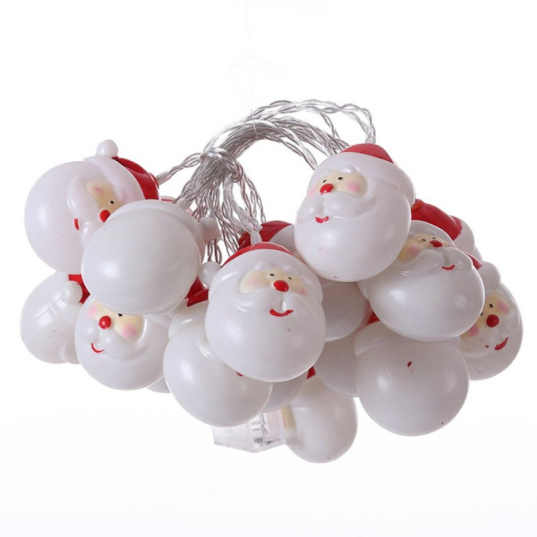 Fortunesn LED-Lichterkette »weihnachtslichterkette , Weihnachtsmann weihnachten deko mit 10 LED, Warmweiß Lichterketten Wasserdicht Dekorative…