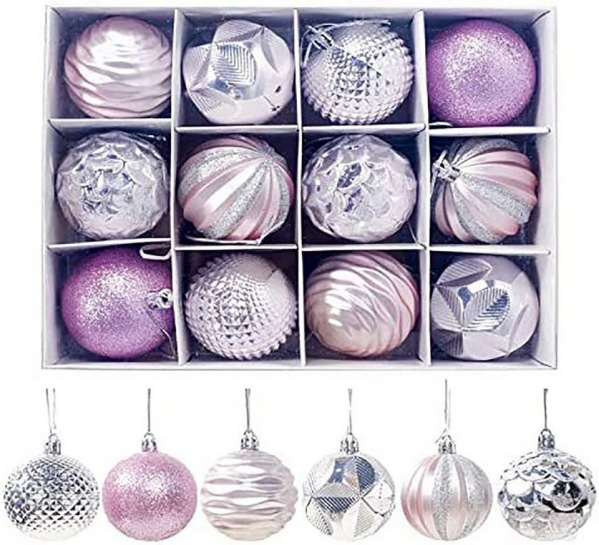 Fortunesn Weihnachtsbaumkugel »12er Set edle Weihnachtskugeln Ø 6cm Weihnachtsbaum Kugeln Christbaumkugeln Weihnachts-Deko Christbaum-Schmuck…