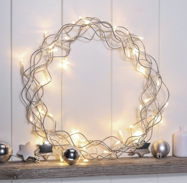 GartenHero Dekokranz »40 LED Metall Weihnachtskranz mit Timer Adventskranz Metallkranz Leuchtkranz«