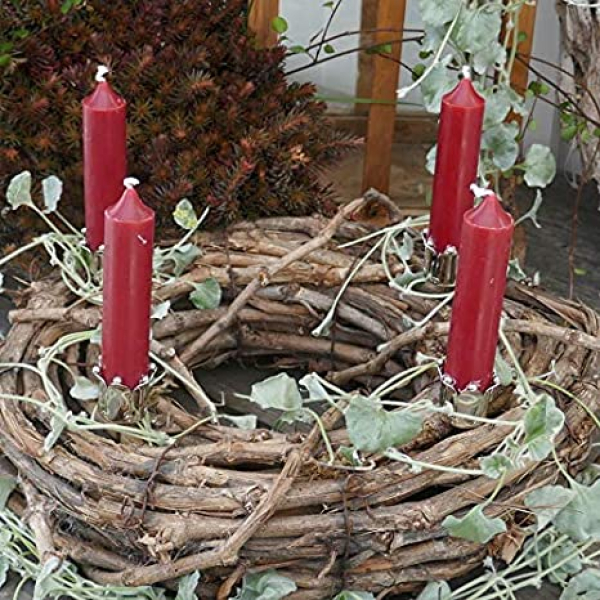 Gartenzaubereien Kerzenhalter für Tafelkerzen Silber 4er Set