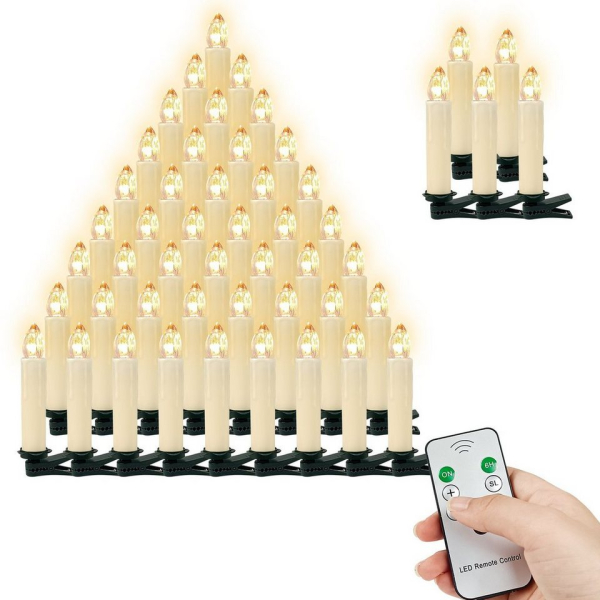Gotoll LED-Christbaumkerzen »10-40er«, Weihnachtsbaumkerzen Weihnachtskerzen Weihnachten Kerzen LED Kerzen mit 10/20/30/40x (nicht mit Batterien)…