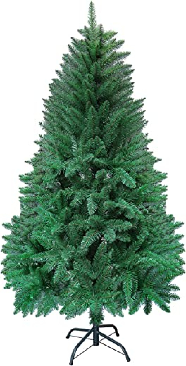Gotoll Weihnachtsbaum künstlich 120cm,Tannenbaum Künstlich Christbaum Tanne Schnellaufbau Grüner PVC Christbaum mit Metallständer,Weihnachtsdeko