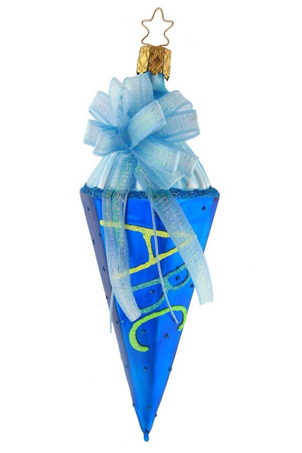 Hamburger Weihnachtskontor Christbaumschmuck »Schultüte«, Inge-Glas® Manufaktur – Dekohänger – mundgeblasen – handdekoriert