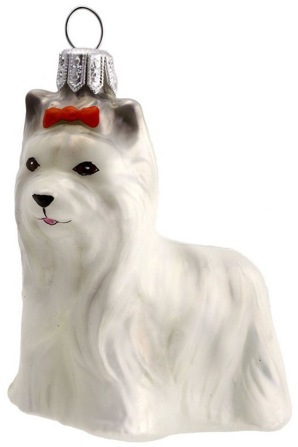 Hamburger Weihnachtskontor Christbaumschmuck »Shih Tzu«, Dekohänger – mundgeblasen – handdekoriert