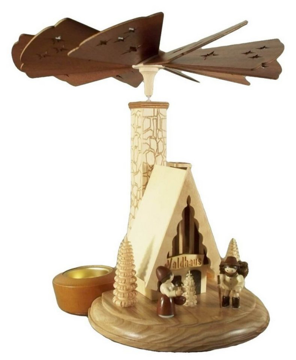 Holz- und Drechslerwaren Legler Weihnachtspyramide »Weihnachtspyramide & Räucherpyramide Waldhaus von Legler«, Weihnachtspyramide & Räucherpyramide…