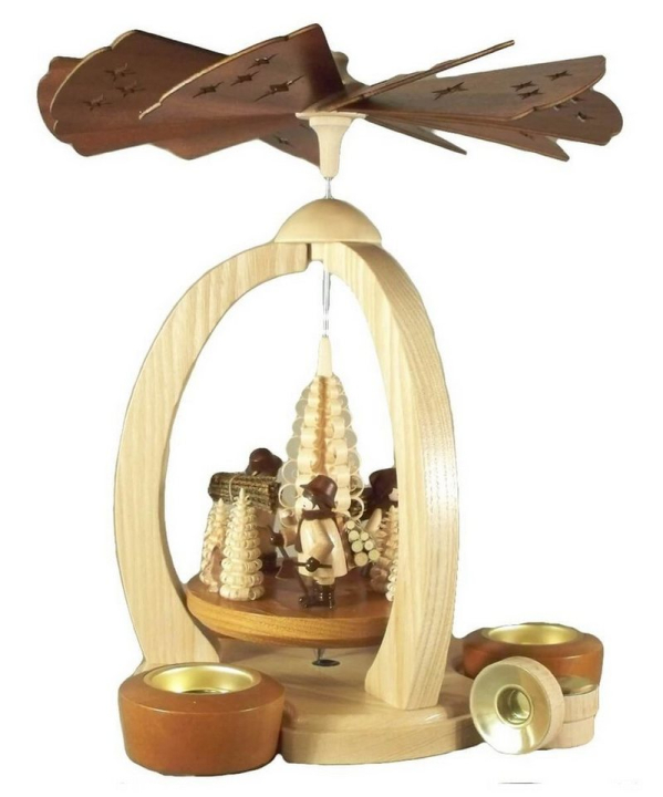 Holz- und Drechslerwaren Legler Weihnachtspyramide »Weihnachtspyramide Waldleute von Legler«, Weihnachtspyramide Waldleute