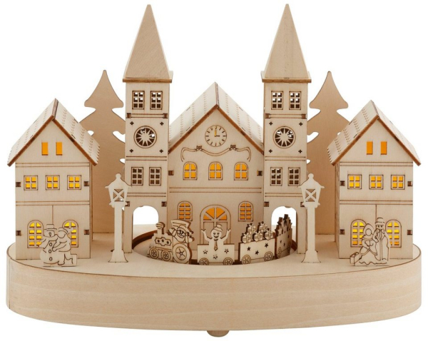 Home affaire Weihnachtsdorf, mit LED-Beleuchtung und Musikwerk