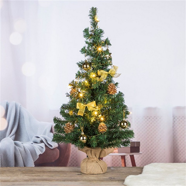 HTI-Living Künstlicher Weihnachtsbaum »Deko-Weihnachtsbaum LED 75 cm Gold«