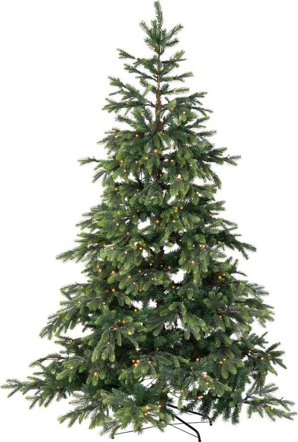 infactory Baum: Künstlicher Weihnachtsbaum mit 500 LEDs und 70 Ästen, 225 cm, grün (Weihnachtsbaum mit Beleuchtung)