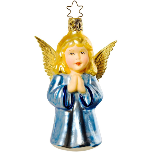INGE-GLAS® Christbaumschmuck »Engelskind, gesegnetes Heim 10,5cm« (1-tlg), mundgeblasen, handbemalt