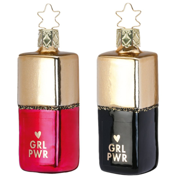 INGE-GLAS® Christbaumschmuck »Hello Beauty Girl Power, 8cm, Schickimicki« (1-tlg), mundgeblasen, handbemalt