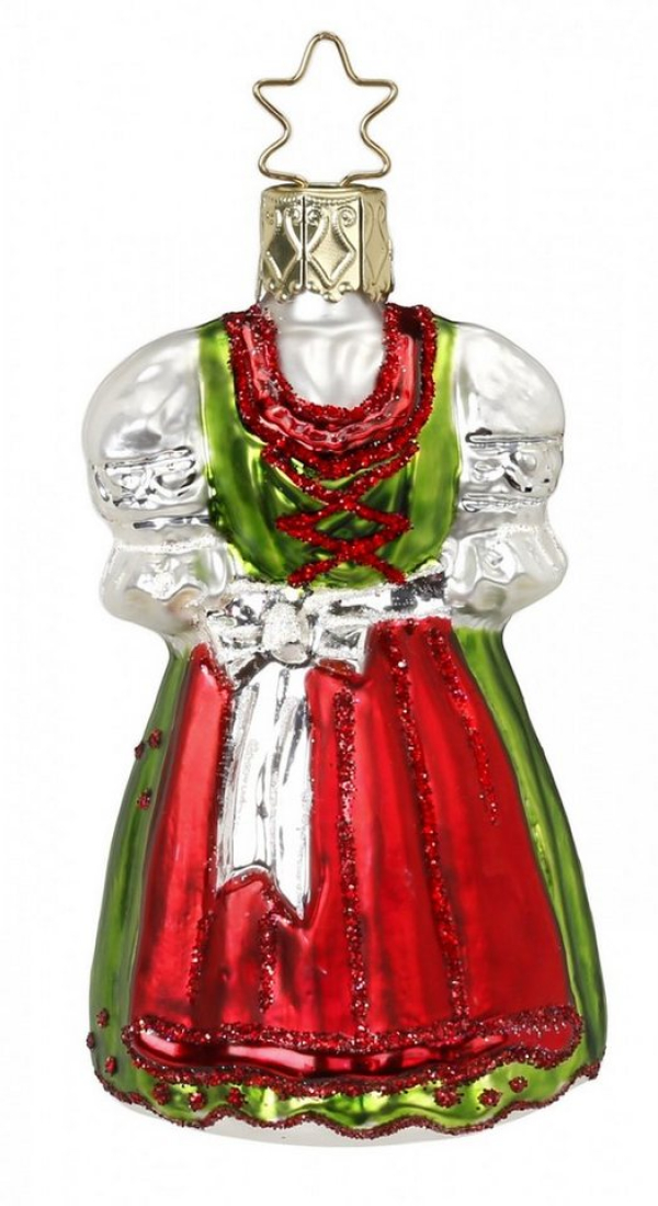 INGE-GLAS® Christbaumschmuck »Inge-Glas Christbaumanhänger Dirndl-Wies’n Gaudi«, Inge Glas Stenekrönchen