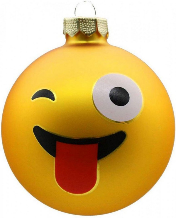INGE-GLAS® Christbaumschmuck »Inge-Glas-Moji  Christbaumanhänger „Tongue“«, mundgeblasen