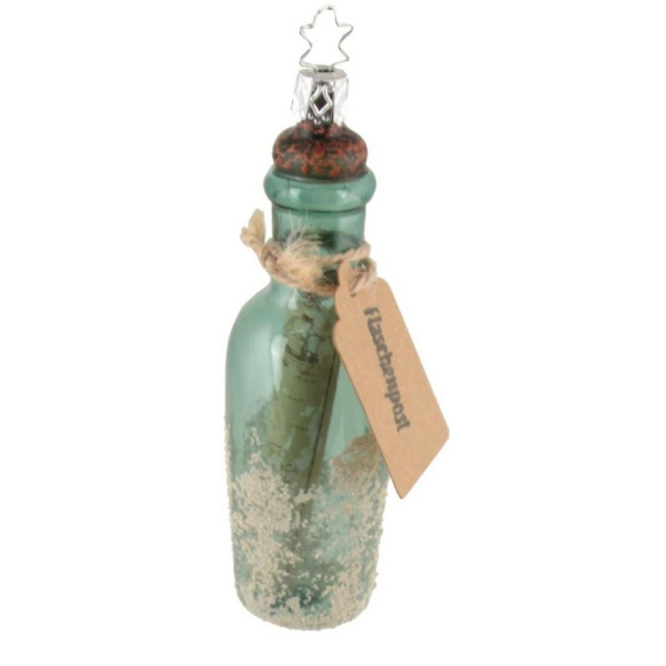 INGE-GLAS® Christbaumschmuck »INGE-GLAS® Weihnachts-Hänger Flaschenpost« (1-tlg)