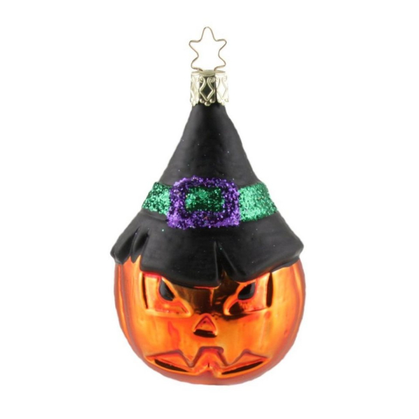 INGE-GLAS® Christbaumschmuck »INGE-GLAS Weihnachts-Hänger Gruselkürbis« (1-tlg)