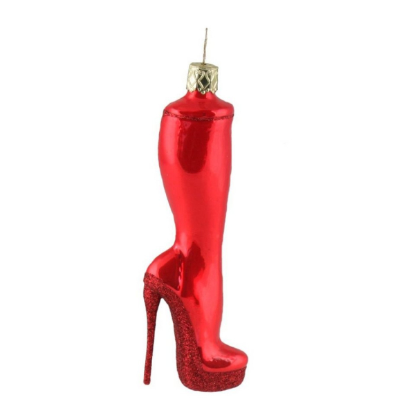 INGE-GLAS® Christbaumschmuck »INGE-GLAS Weihnachts-Hänger Reizvoller Stiefel« (1-tlg)