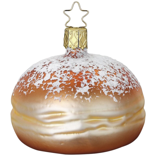 INGE-GLAS® Christbaumschmuck »Krapfen 6,5cm« (1-tlg), mundgeblasen, handbemalt