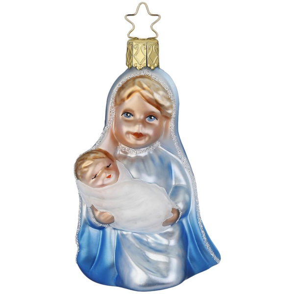 INGE-GLAS® Christbaumschmuck »Maria und Jesus 9,5cm« (1-tlg), mundgeblasen, handbemalt