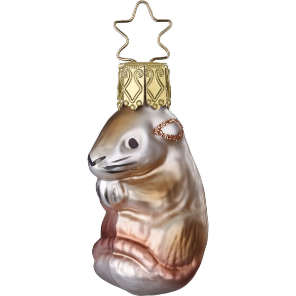 INGE-GLAS® Christbaumschmuck »Mäuschen, Mini Maus« (1-tlg), mundgeblasen, handbemalt