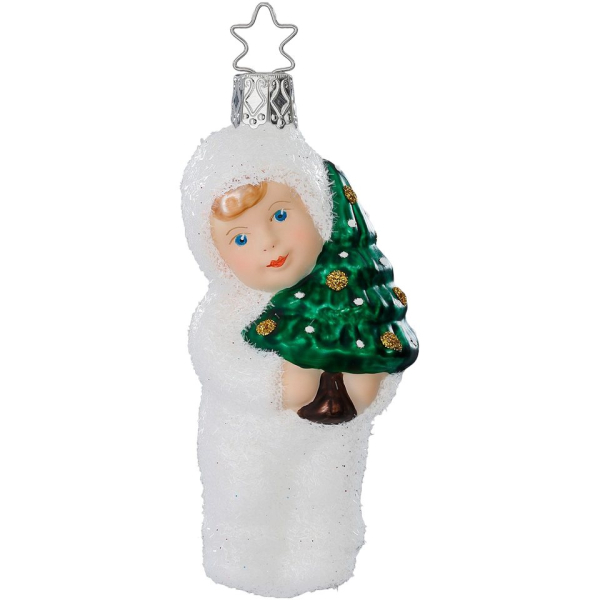 INGE-GLAS® Christbaumschmuck »oh Tannenbaum, Schneekind 10,5cm« (1-tlg), mundgeblasen, handbemalt
