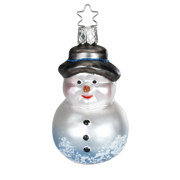 INGE-GLAS® Christbaumschmuck »runder Schneemann, Mini Schneemann« (1-tlg), mundgeblasen, handbemalt