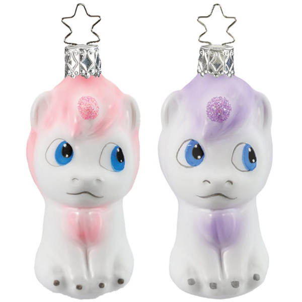 INGE-GLAS® Christbaumschmuck »Starlight Einhorn 8,5 cm« (1-tlg), mundgeblasen, handbemalt