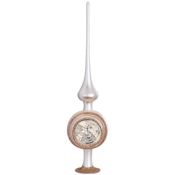 INGE-GLAS® Christbaumspitze »Classic Reflex champagner« (1-tlg), mundgeblasen, handbemalt