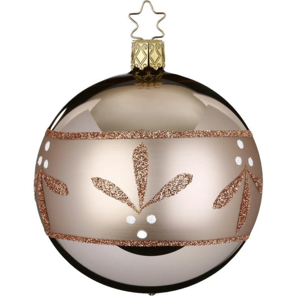 INGE-GLAS® Weihnachtsbaumkugel »Beerenkranz steinbock Ø 8cm« (1 St), mundgeblasen, handbemalt