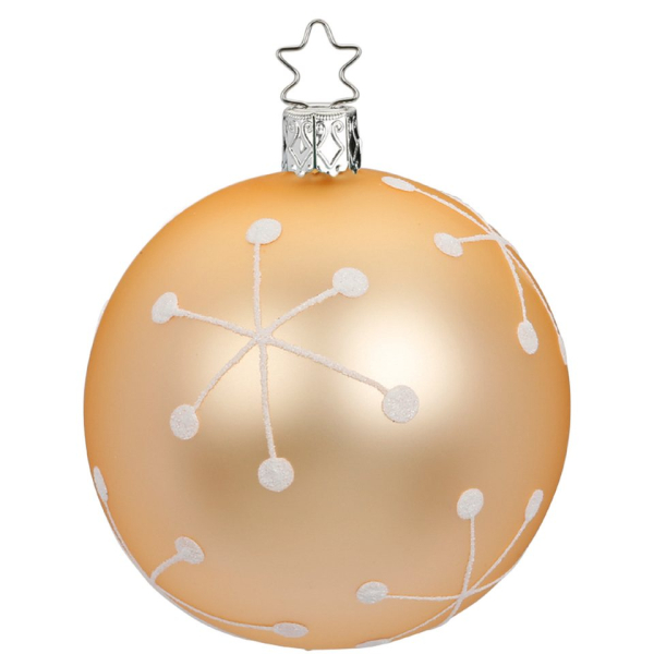 INGE-GLAS® Weihnachtsbaumkugel »Glow apricot« (1 St), mundgeblasen, handbemalt