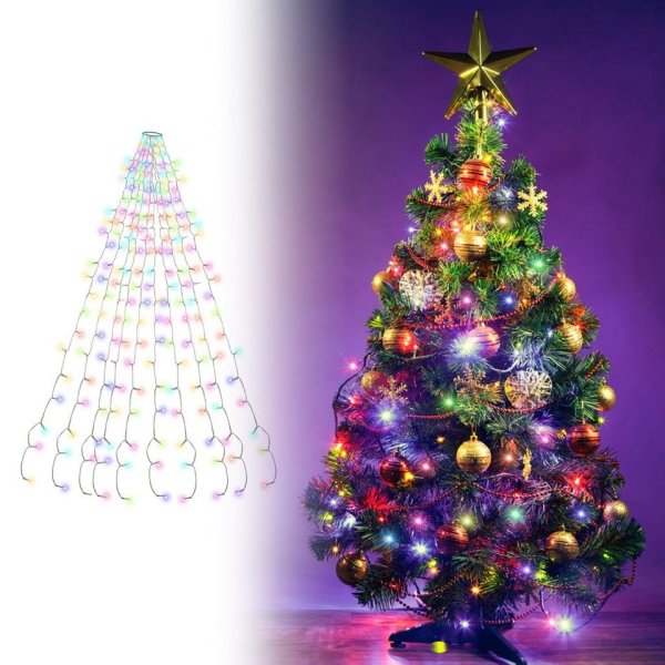 Jiubiaz LED-Lichterkette »280 LEDs Lichterkette Christbaum Halloween Außen Weihnachtsbaumkette«
