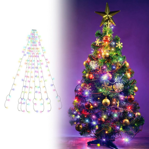 Jiubiaz LED-Lichterkette »280 LEDs Lichterkette Christbaum RGB Halloween Außen Weihnachtsbaumkette Fenster«