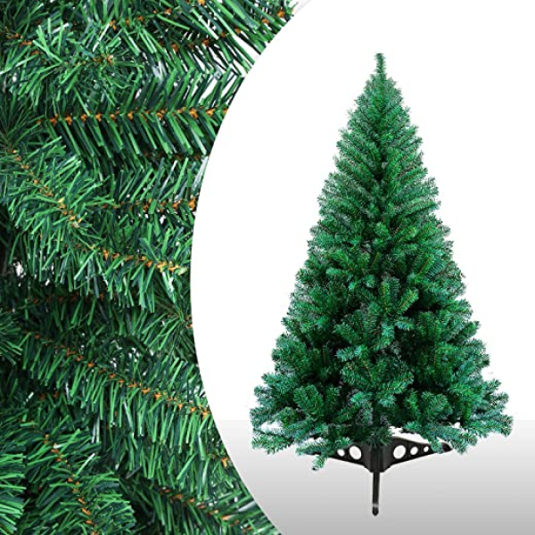 Jopassy Künstlicher Weihnachtsbaum 120cm mit Metallständer Material PVC ,Hochwertiger unechter Tannenbaum mit 200 Spitzen, für Innen und Außenbereich