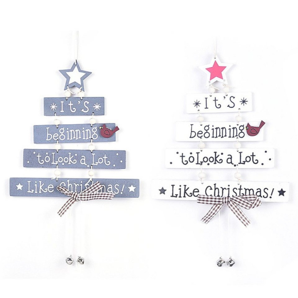 Jormftte Dekohänger »Holz-Weihnachtsbaumschmuck Anhänger Weihnachtsbaumschmuck Weihnachtsbaum Fenster Geschenkanhänger (schwarz und wei)«