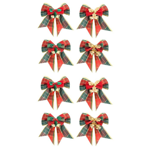 Jormftte Weihnachtsbaumkugel »Weihnachtsschleife Christbaumschmuck, rote Schleife mit Glöckchen, Weihnachtsbogen Schleife für Christbaumschmuck«