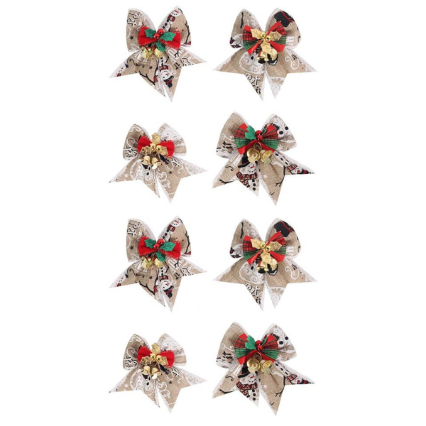 Jormftte Weihnachtsbaumkugel »Weihnachtsschleife Christbaumschmuck, rote Schleife mit Glöckchen, Weihnachtsbogen Schleife für Christbaumschmuck«