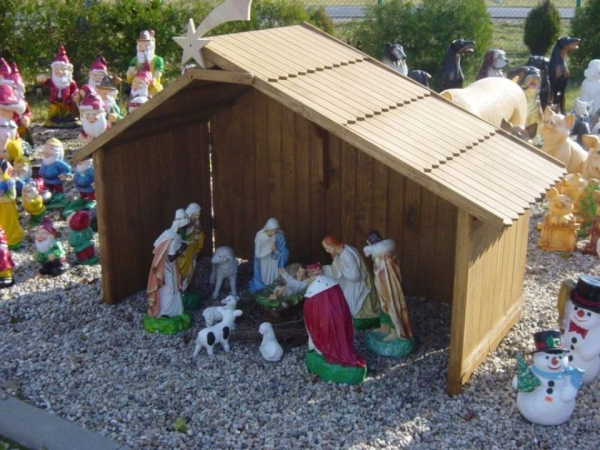 JVmoebel Skulptur »Krippe Figur Garten Statue Skulptur Figuren Skulpturen Weihnachts Dekoration Neu«
