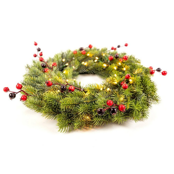 Kaemingk Adventskranz »Hochwertiger künstlicher Adventskranz, Tannenkranz mit 40 cm Durchmesser, Für Innen und Außen«, handgefertigt