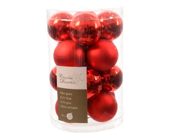 Kaemingk Weihnachtsbaumkugel »Christbaumkugeln Weihnachtskugeln Glas Ø 3,5 cm 16 Stück gold glanz/matt mix«